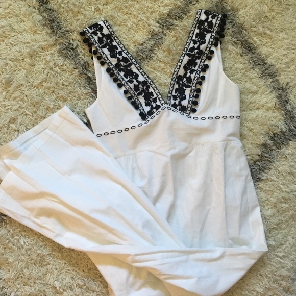 NWOT J. Crew Factory Pom Pom Maxi Dress
