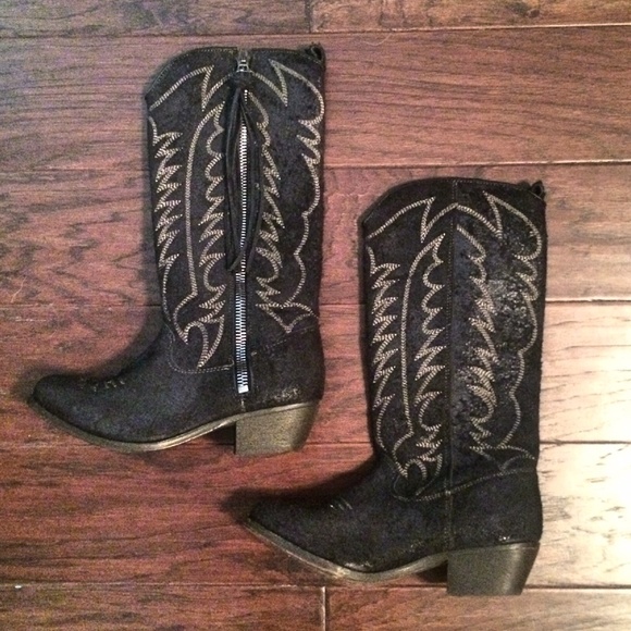 ❌SOLD❌ ALL SAINTS RANCH HIGH COWBOY BOOTS - Picture 3 of 4