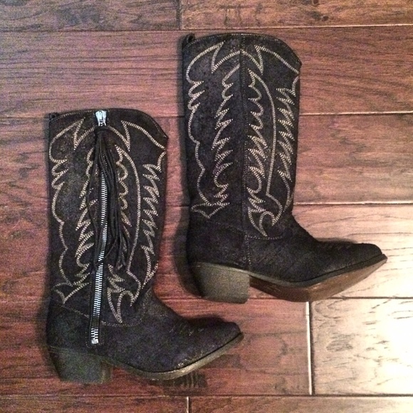 ❌SOLD❌ ALL SAINTS RANCH HIGH COWBOY BOOTS - Picture 4 of 4