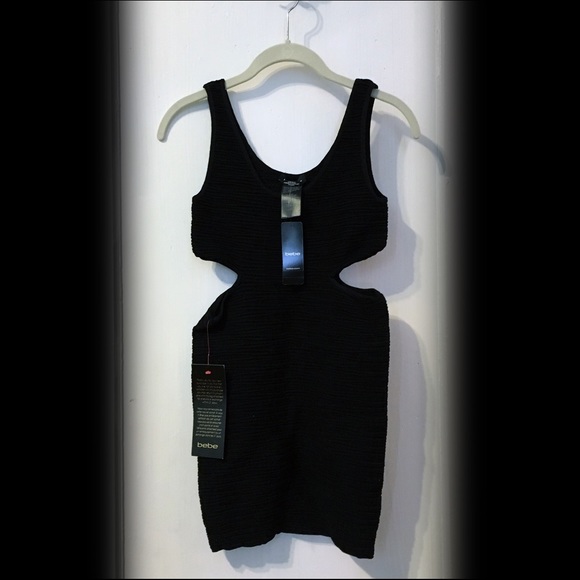 Bebe Side Cutout Bodycon Tank Dress