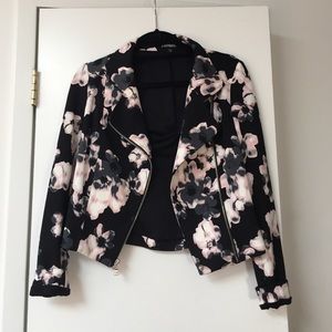 Express Floral Moto Jacket