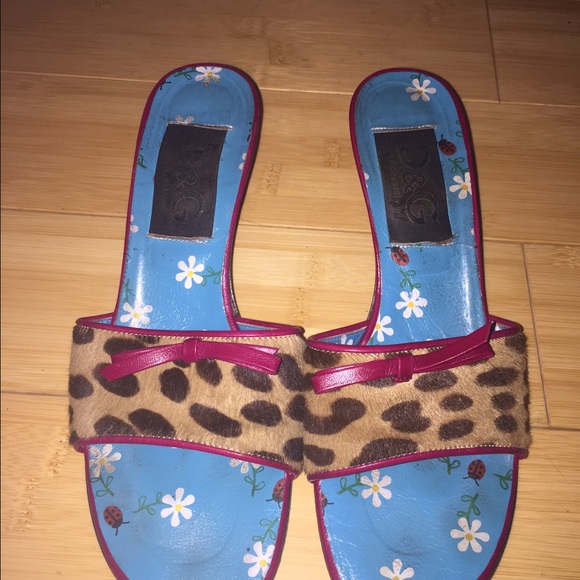 Vintage D&G pony print Mule