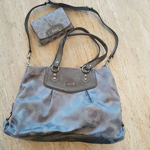 Authentic Coach purse and matching wallet