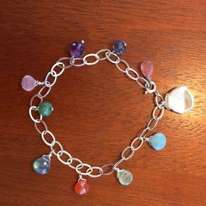 Silver beaded bracelet