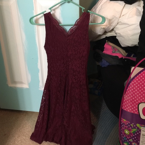 Charlotte Russe wine colored dress size XS