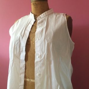 Eileen Fisher sleeveless button down