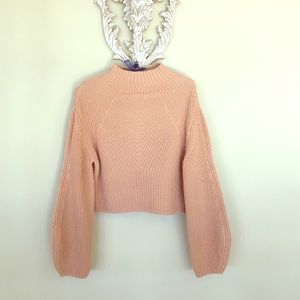 Mock Neck Modern Crop Sweater