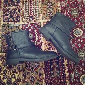 Forever 21 black moto booties.