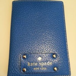 Kate Spade passport holder case leather blue