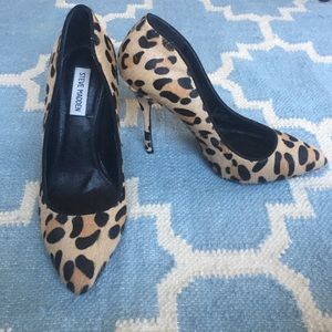 Steve Madden Galleryl leopard calf hair pumps