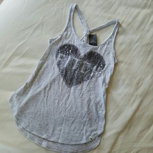 Abercrombie and Fitch silver/grey tank top yoga