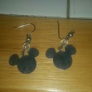 Silver Mickey Mouse earrings from Disneyland