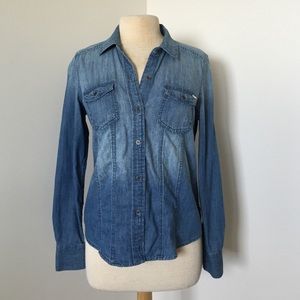 Calvin Klein Blue Denim Shirt - Size Small