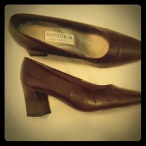 Nordstrom  2 1/2" Block Wedge Heels size 8