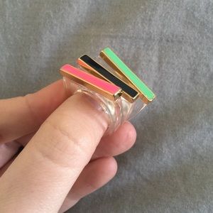 Kate Spade Clear Colorful Rings