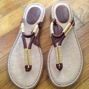 BROWN & TAN SANDALS🔹SIZE 6