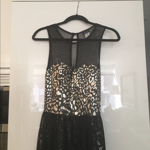 Formal Dress with Metallic Print