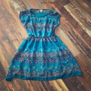 Blue Mossimo Dress With Gathered Waist Medium
