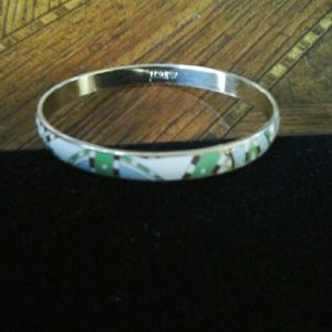 Enameled Gold tone J Crew Bangle Bracelet