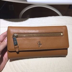 Cole haan leather wallet brown