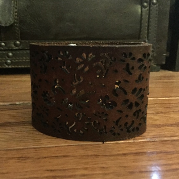 Faux leather bracelet