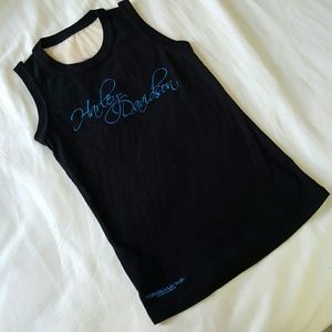 Harley Davidson Honolulu HI black faux tattoo tank