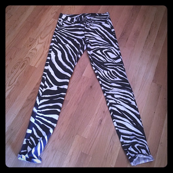 Rare H&M Zebra Print Skinny Jeans!