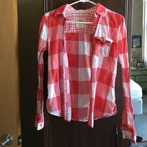 Abercrombi Red Plaid Button Down!