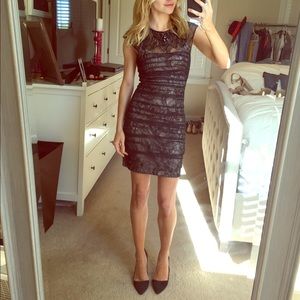 Bebe black embellished dress