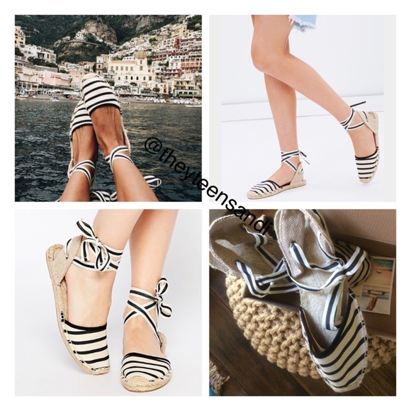 Urban Outfitters Shoes - Soludos Classic Canvas Striped Espadrille Sandals