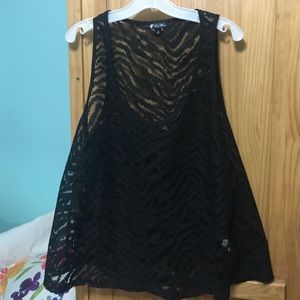 Zebra striped tank top