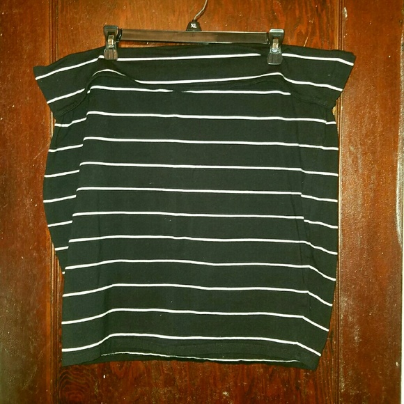 Striped midi skirt