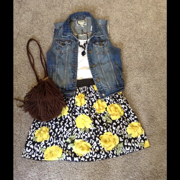 Floral & leopard skirt - Picture 1 of 1