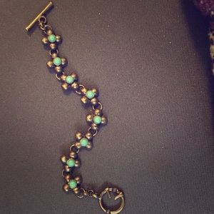 Turquoise and gold Lucky Brand bracelet