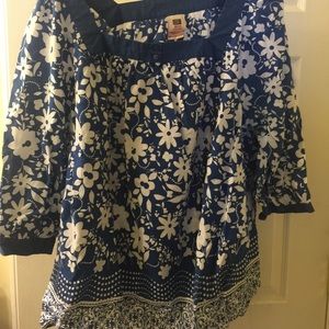 Faded Glory 22/24W tunic flowered top