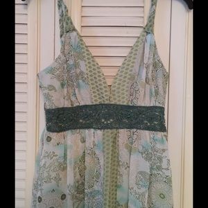 Pale green maxi dress