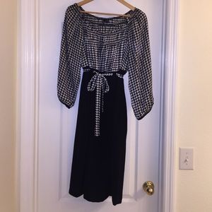 Black and white pencil dress