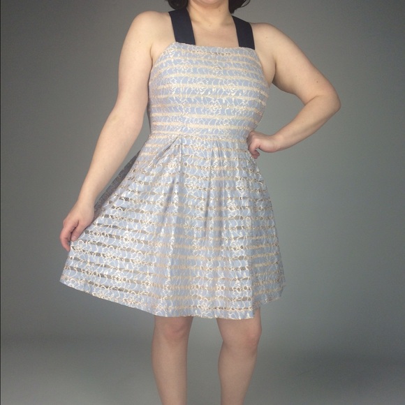Dusty Blue Modcloth Dress - Picture 3 of 4