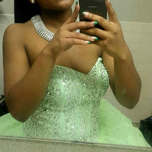 Lime green sweet 16 dress