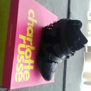 Black sneakers wedge