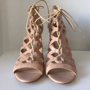 Nine West Leather Lace Up Heels