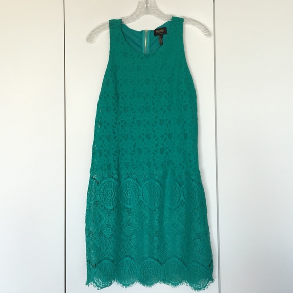 Laundry by Shelli Segal Teal Lace Mini Dress