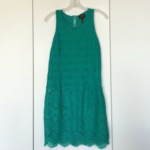 Laundry by Shelli Segal Teal Lace Mini Dress