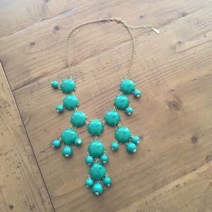 Baublebar emerald green potpourri bib necklace