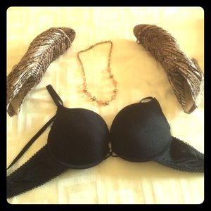 Beautiful black padded bra designed by Yelena