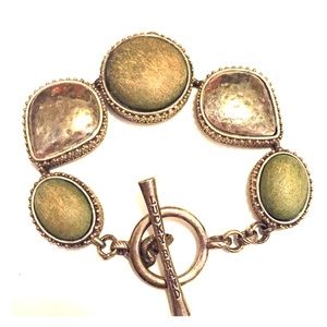 Green and silver Lucky Brand bracelet