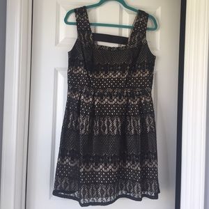 Black and nude lace dress
