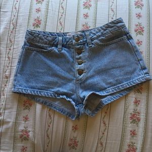 American Apparel High-Waisted Denim Shorts