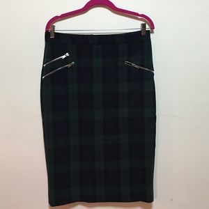 Philosophy green plaid skirt