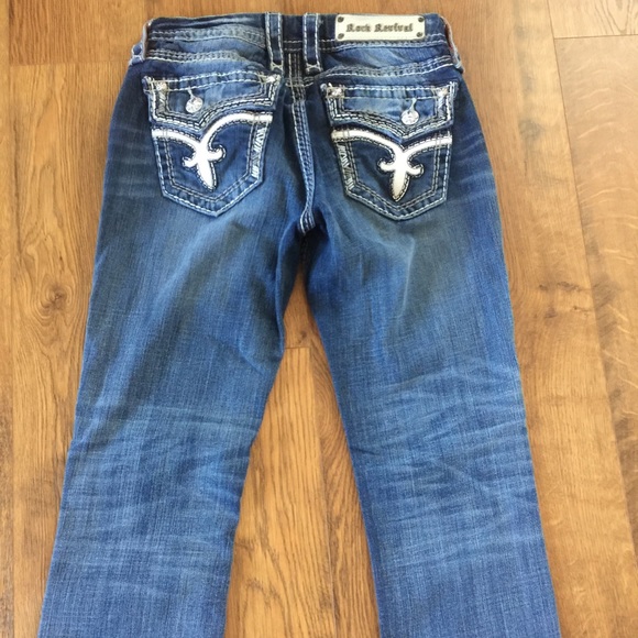 Rock Revival Women's Crop Jean-Embroidered Leather